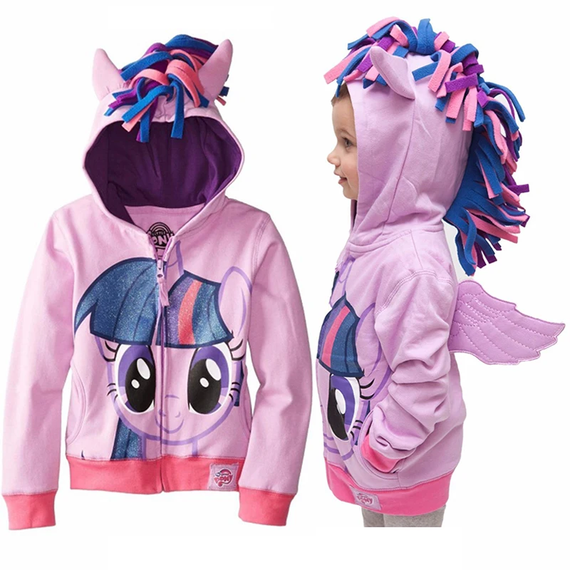 Primavera-2018-Ragazze-hoodies-My-Little-Poli-Bambini-Giacche-Felpa-Bambino-Felpa-Con-Cappuccio-Carino-Pony