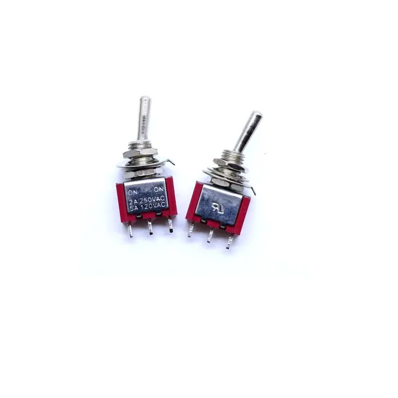 Миниатюрный переключатель питания 2 шт./лот 3 Pin ON 2A 250VAC 5A 120VAC MTS 102|switch 2a|switch 3switch switch