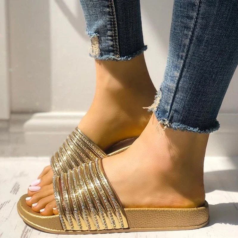 Женская обувь Сандалии Шлепанцы Сезон лето Zapatos De Mujer Нескользящие тапочки из