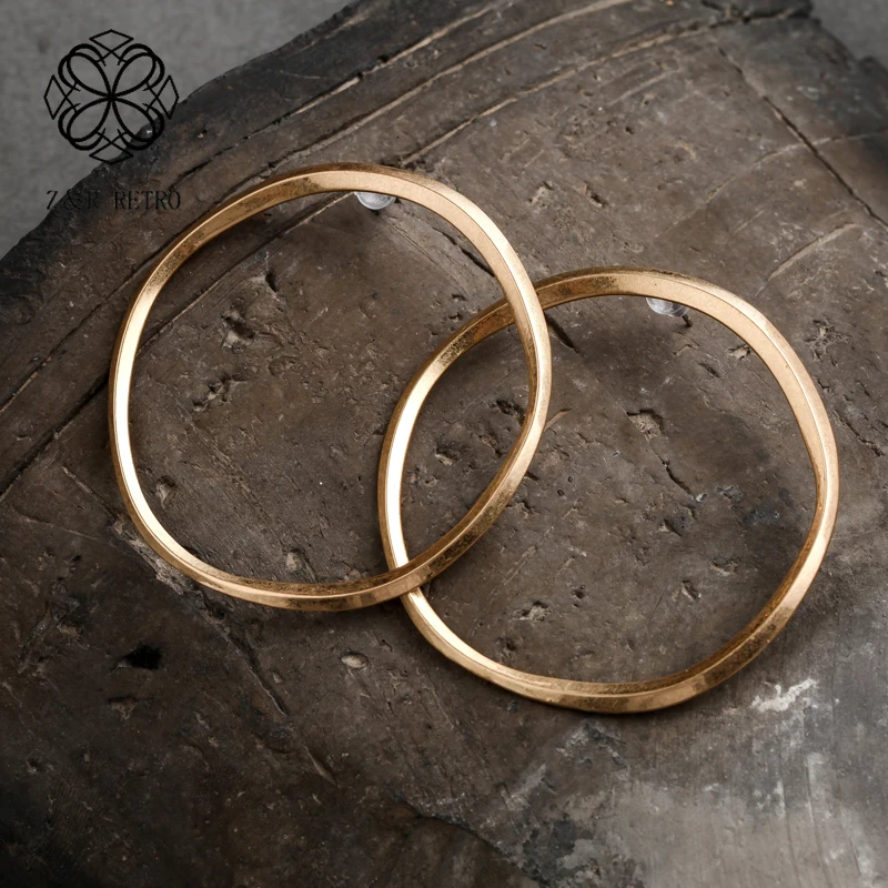 

Charm Stud Earrings for Women Punk Big Statement Round Earrings Trendy Minimalist Geometric Circle