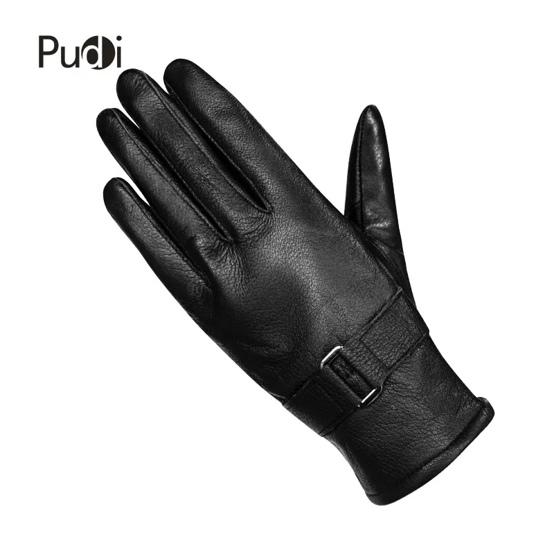 Pudi GL869 женские перчатки из натуральной кожи зима 2018 новые Модные Стильные черные