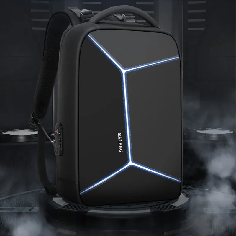 

New business backpack,large stitching cool college student bag,casual computer bag anti-theft include,Waterproof box
