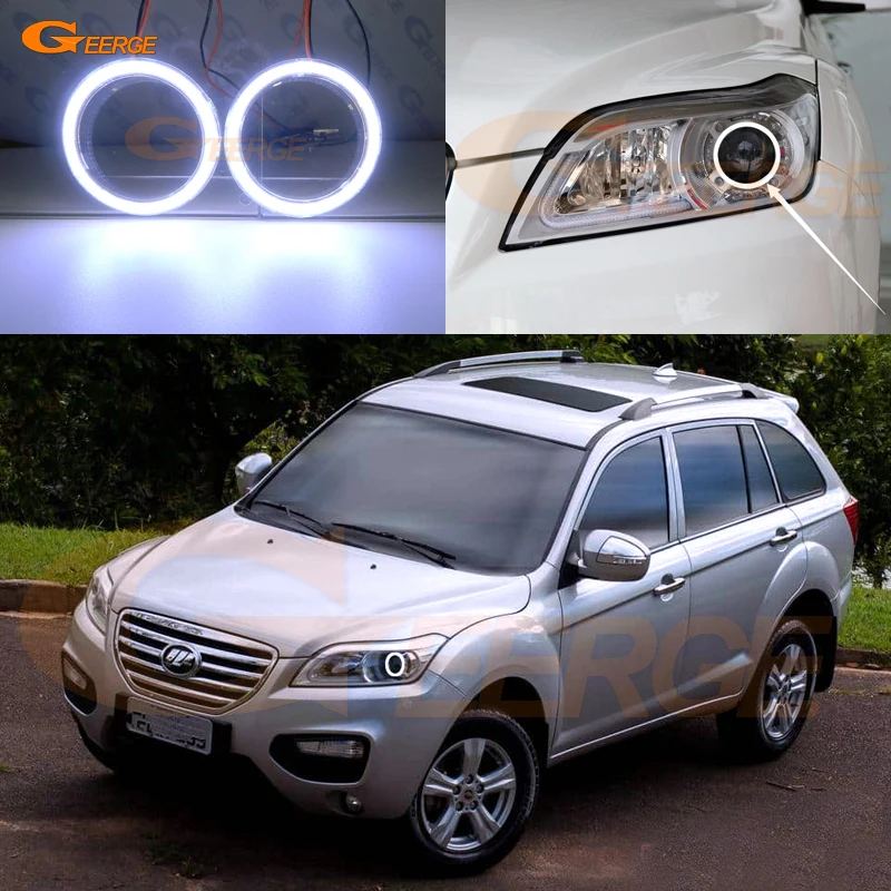 

For Lifan X60 2011 2012 2013 2014 2015 Excellent angel eyes Ultra bright illumination COB led angel eyes kit
