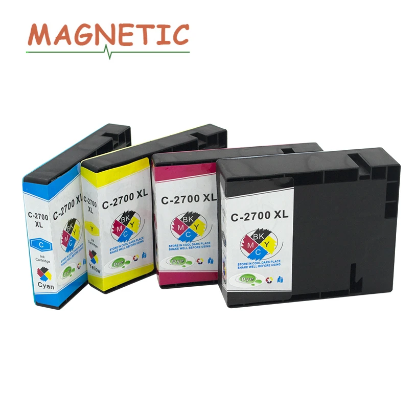 Magnetic PGI2700 Compatible Ink Cartridges for canon PGI-2700 MAXIFY MB5170 MB5470 IB4170 iB4075 printer cartridge PGI 2700 XL greenbox printer ink