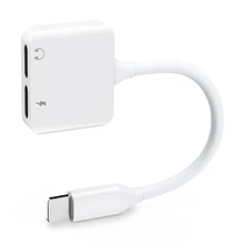 

2 in 1 For Lightning Headphone Adapter For iPhone 7 8 Xs XR Charging Adapter Jack Music Phone Call Splitter Mobile Phone Adapter