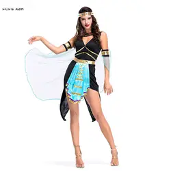 Сексуальная женщина королева египетская богиня косплей женские Хэллоуин костюм Клеопатры карнавальный Пурим Маскарад этап игра платье