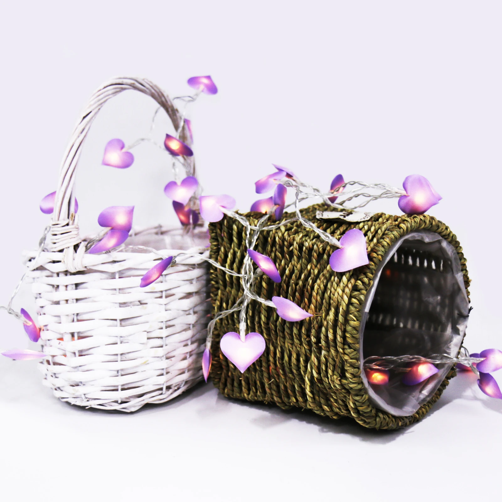 1m/3m/4m/5m LED Battery Peach Heart Light Dinner String Lights