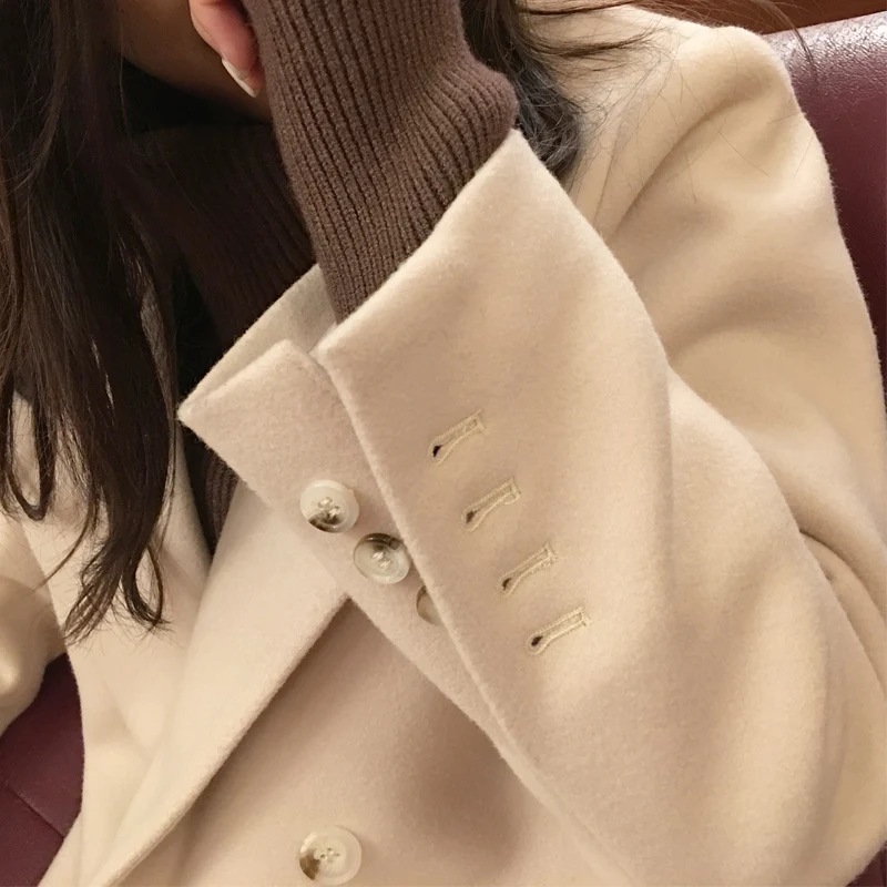 Mishow Модное белое однотонное женское пальто MX17D9628