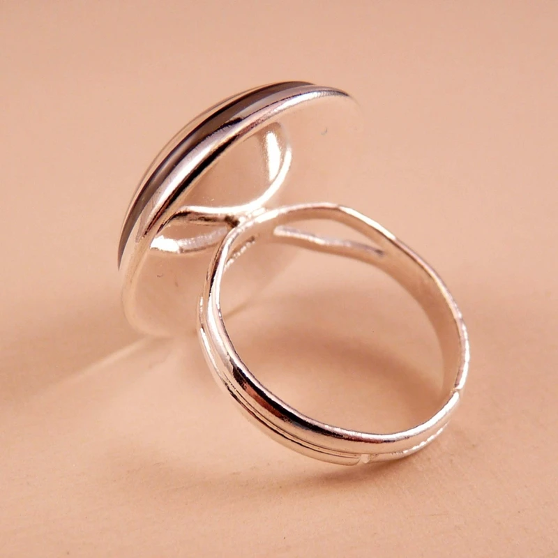 Кольцо с цветком Красная и синяя Роза фото стекло кабошон кольцо Модные женские