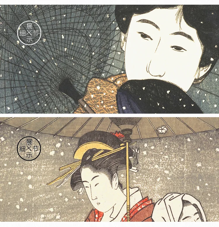 Японский стиль Ukiyoe Висячие свитки Живопись Холст Плакаты и принты настенные художественные настенные картины спальня ресторан скандинавский домашний декор