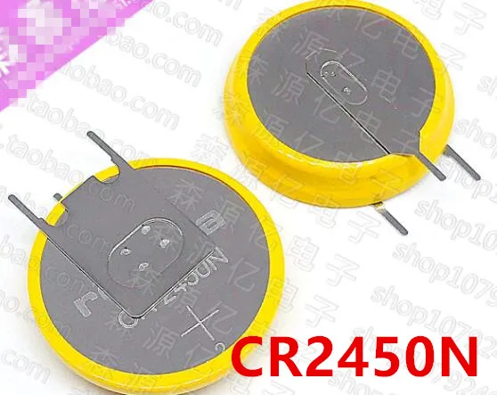 10PCS Original Switzerland CR2450N Battery 3V lithium battery CR2450HR V type 3v with solder feet CR2450 | Электроника