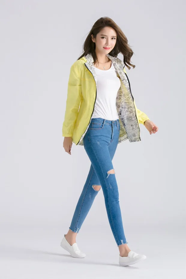 2017 Autumn Women Bomber Basic Jacket Pocket Zipper Hoodies Women Two Side Wear Cartoon Print Outwear Loose Coat 17