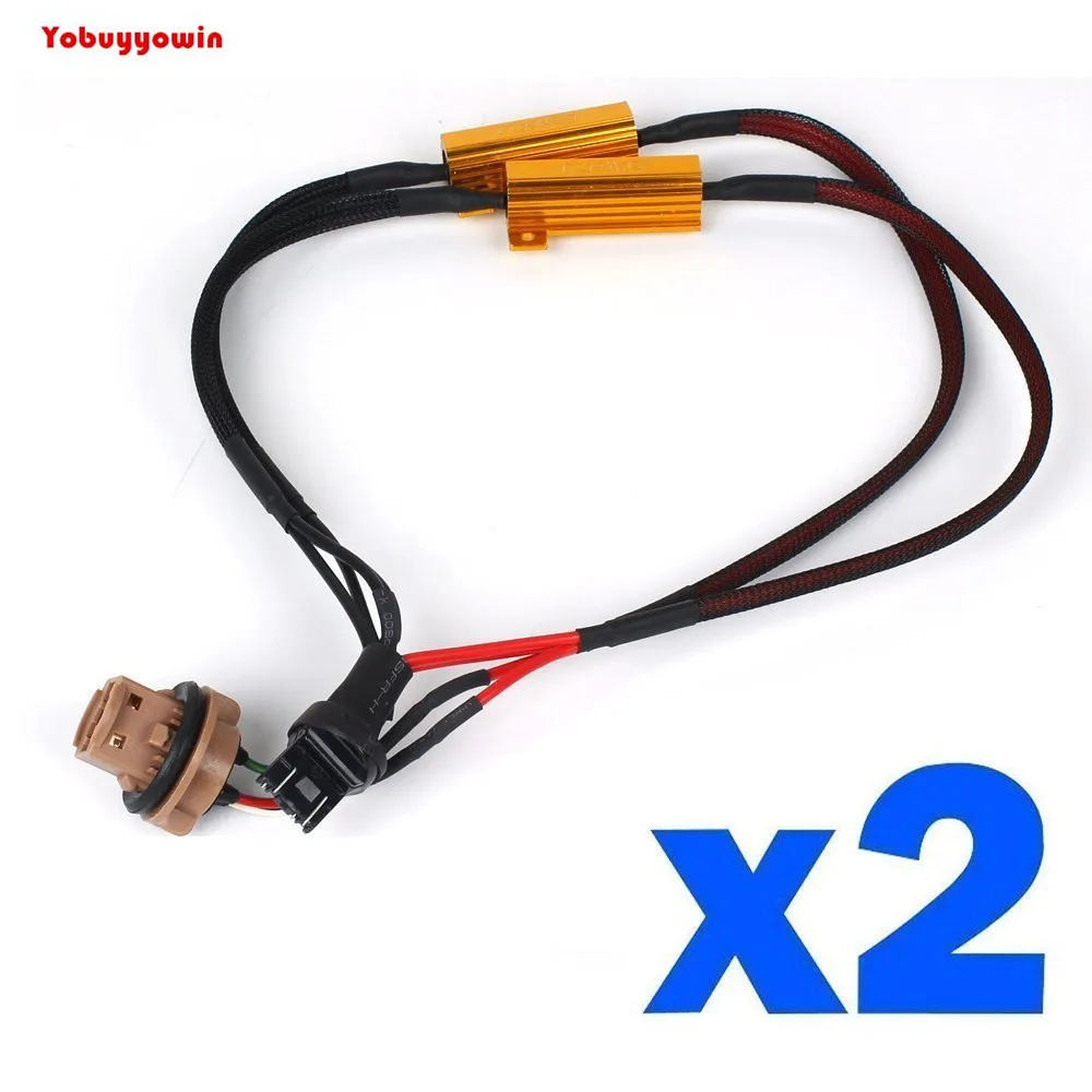 50W 6Ohm 7443 7444 LED Load Resistors for LED Turn Signal Lights (Fix