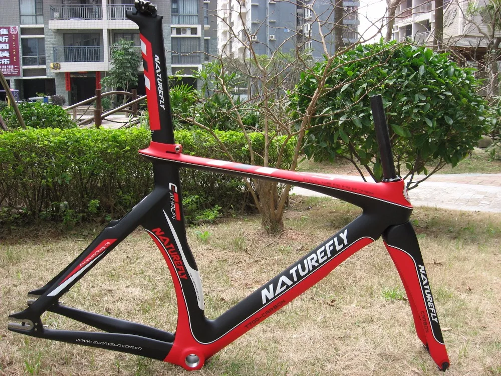 

NEW ARRIVAL !! Free Shipping !! 2019 Naturefly Carbon Track Bike Frame 700c Red/Black/White