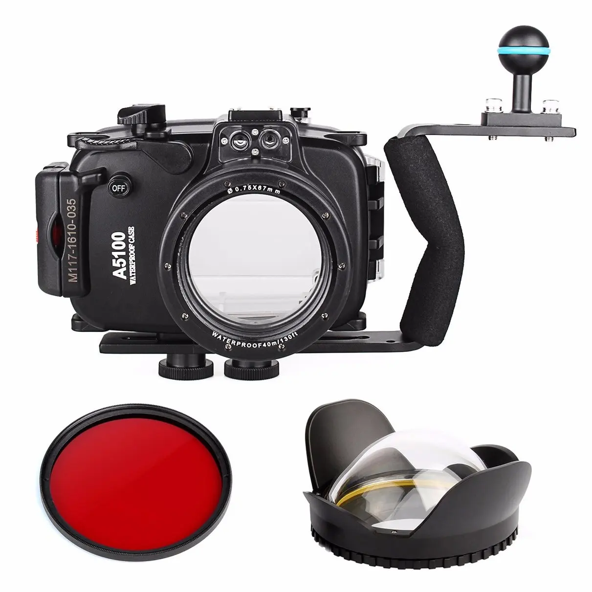 40 м 130 футов водонепроницаемый корпус для подводной камеры сумка Sony A5100 16 50 мм