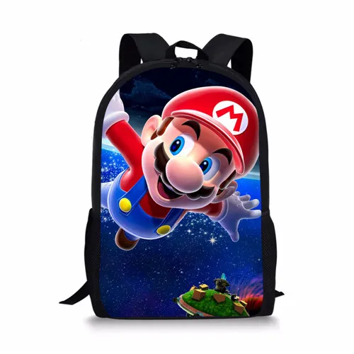 INSTANTARTS Super Mario Bros Backpack for Kid Girl Boy Cartoon Anime Schoolbag 3pcs Set School Backpack Escolar Infant Kids Bag - Цвет: H730C