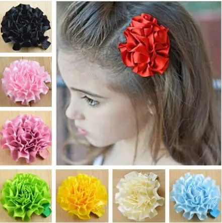 30pcs Satin Ribbon Flower Hair Clip for Baby Kids Girls-in Hair ...