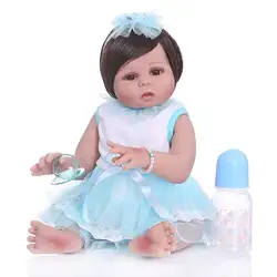 48 см Кукла реборн Реалистичная силиконовая виниловая новорожденная детская игрушка девочка принцесса одежда реалистичный подарок на день