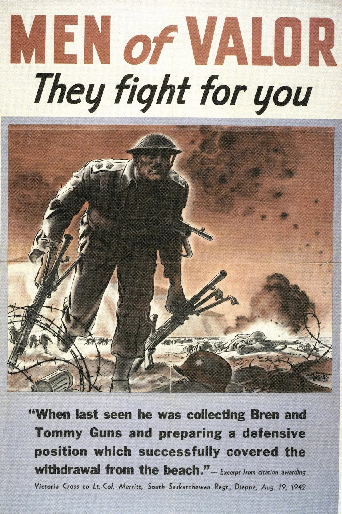 Vintage WW2 Propaganda Poster Canada Men of Valor Classic Canvas Paintings Wall Posters Stickers Home Decor Gift | Дом и сад
