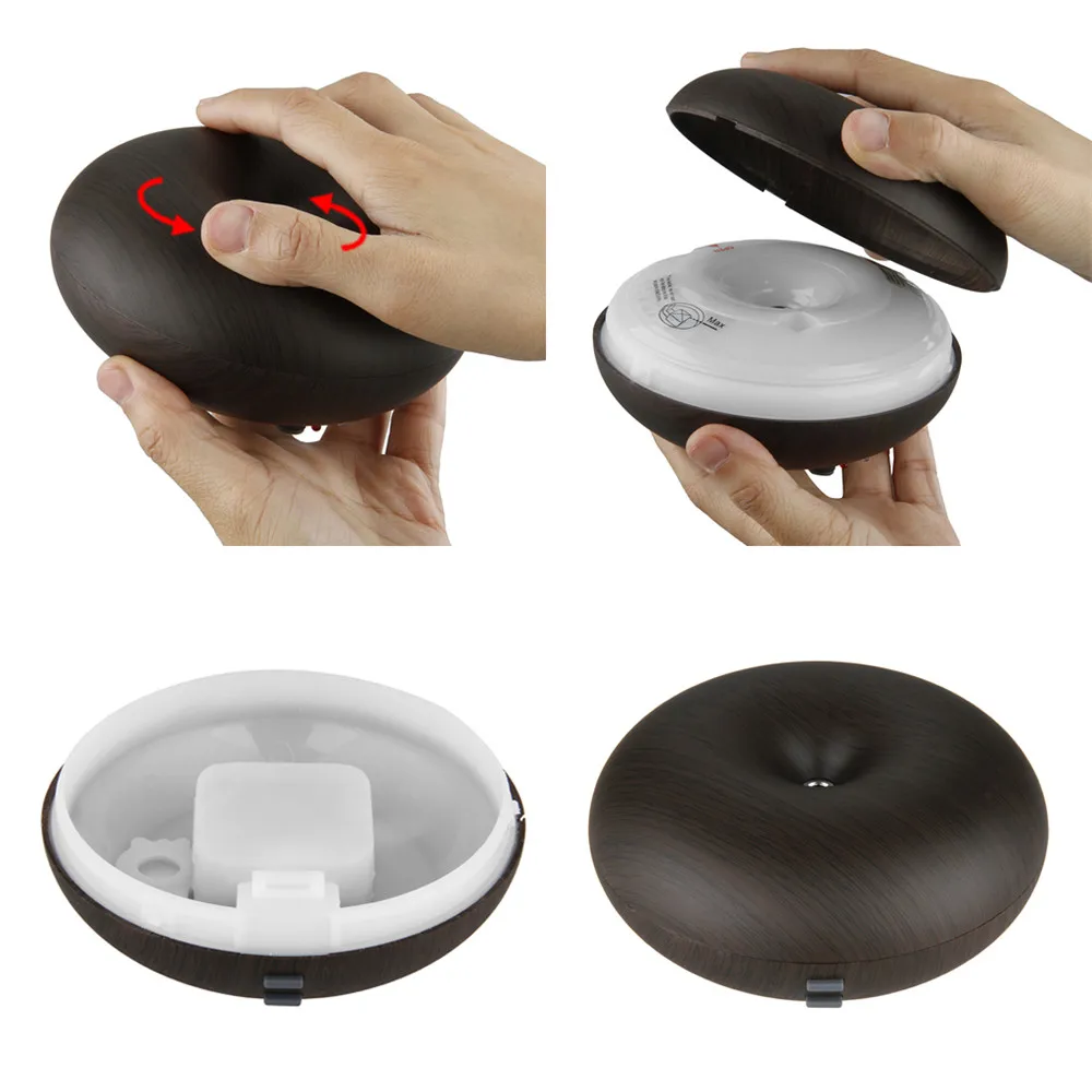 Excelvan Best-Selling Aroma Diffuser Ultrasonic Humidifier Air Mist Aromatherapy Purifier Dark Woodgrain GX-03K 6