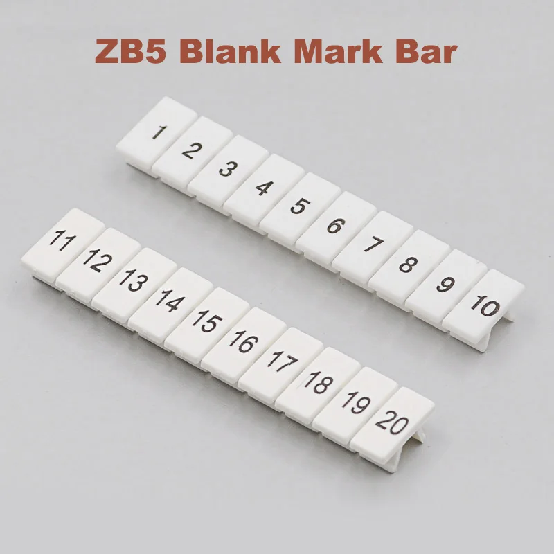 

ZB5 digital marker strips for UK-3N MBKKB2.5 Din Rail Terminal Block Mark bar morsettiera ZB-5 terminals marking label