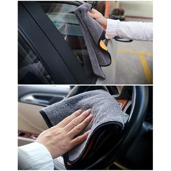 

No pilling 1pc Accessory Care Supplies Car wash towel Cloth Cleaning Double Side 38*40CM Durable Portable Practical