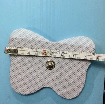 

30pcs/lot Good quality stub-fabric reusable butterfly electrode pad/self-adhesive electrodes for physical therapy