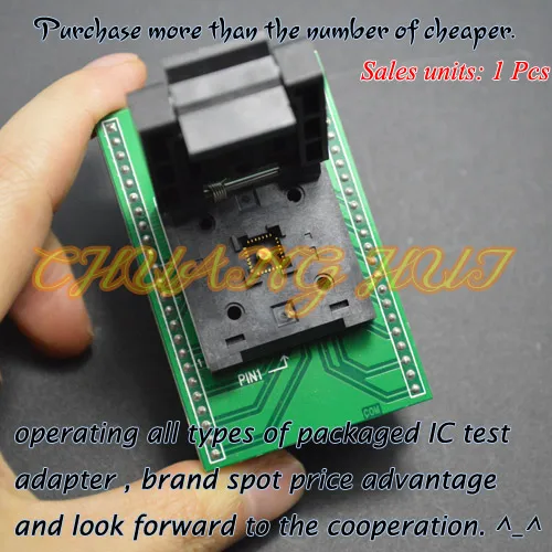 

QFN28 to DIP28 Programmer Adapter QFN28 WSON28 DFN28 MLF28 socket Pitch=0.65mm Size=6x6mm