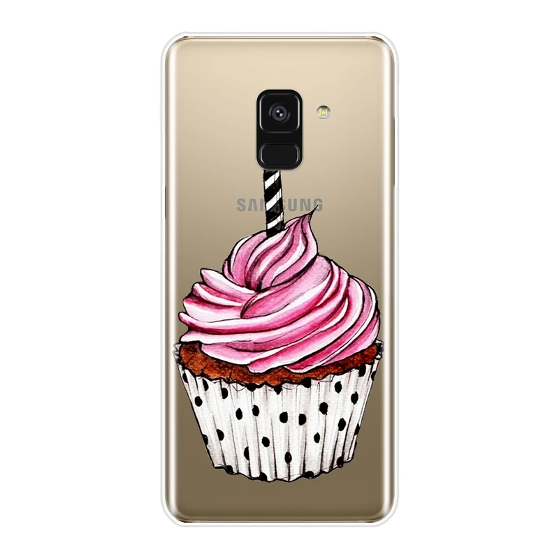 Милый чехол для телефона Samsung Galaxy A6 A7 A8 2018 A3 A5 2016 2017 Мягкая силиконовая задняя