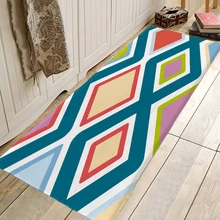Carpet Doormat Funny Kitchen Entrance Door Mat Anti-slip Floor Rug Bathroom Area Hallway 50x80cm Geometry Design geometry pattern area rug for kitchen bathroom