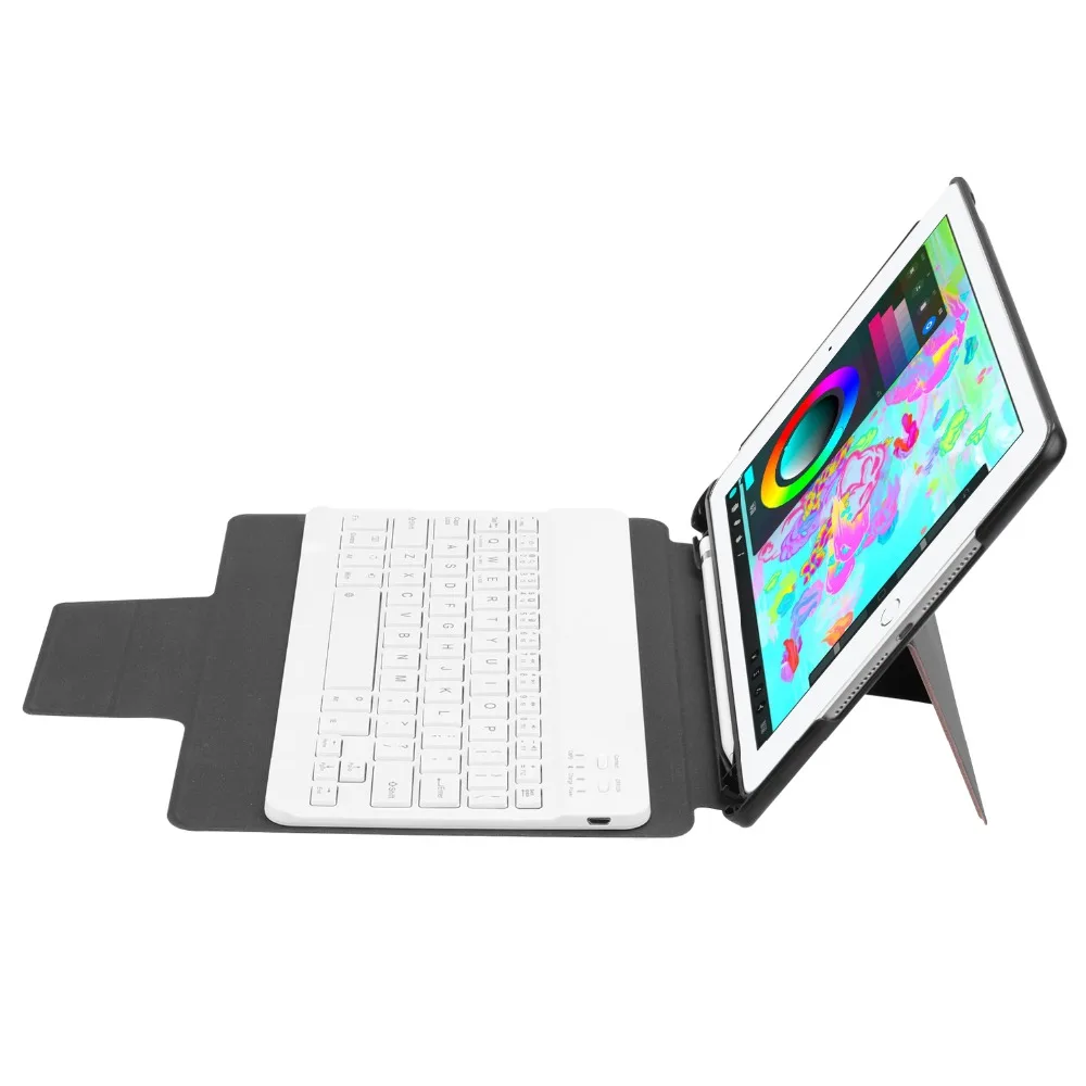 Чехол для iPad 9,7 W Карандаш держатель беспроводной Bluetooth 3,0 клавиатура Авто Режим сна Пробуждение чехол для нового iPad 9,7 A1893 A1954