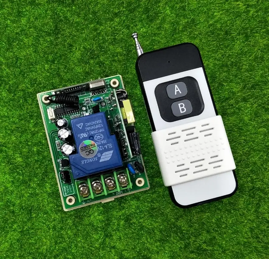 RF беспроводной AC85V 110V 220V пульт дистанционного управления выключатель света 1 CH 30 A