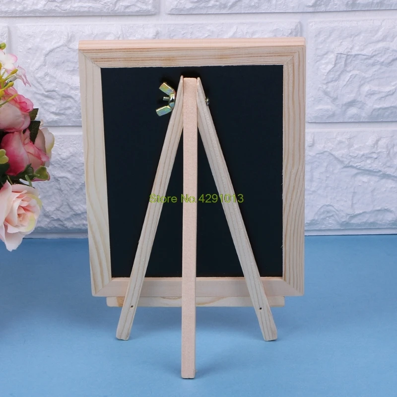 

Wood Tabletop Chalkboard Double Sided Blackboard Message Board Children Kids Toy Drop Shipping Support