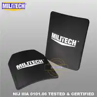 MILITECH Two Pcs Pair Set 11'' x 14'' 280 * 350mm NIJ IIIA 3A Ultra Light Weight Ballistic Panel Bulletproof Backpack Plate