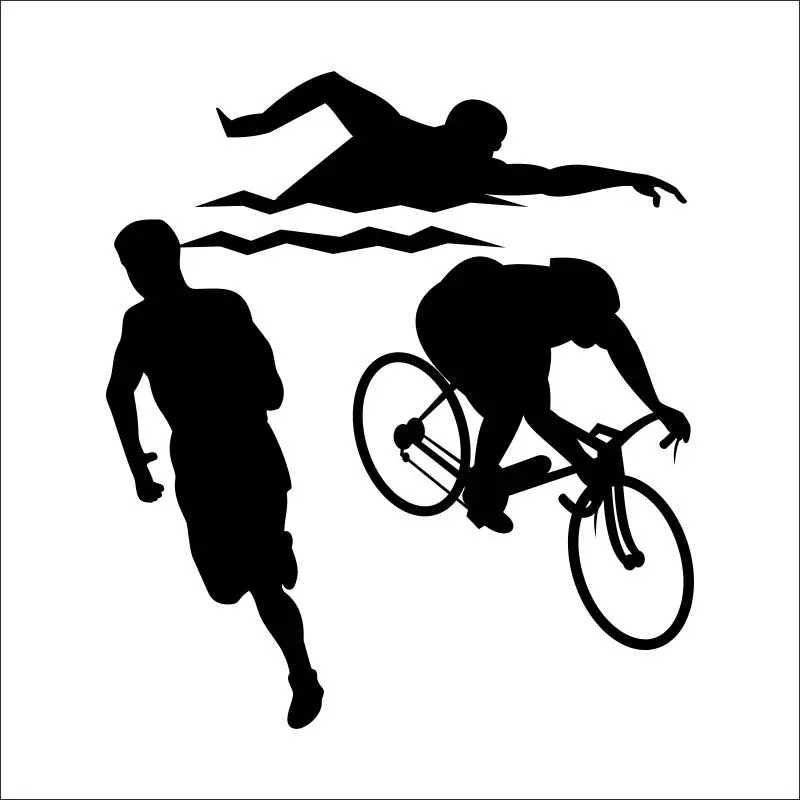 DCTAL swim decal triatlon etiqueta Run Riding nadador Decal natacion vinilo chm decoracion Mural bano etiqueta swim Sticker 6666