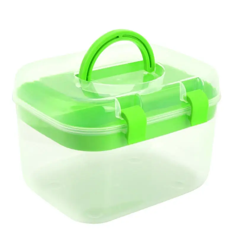 

2 Layers Detachable DIY Plastic Storage Box Desktop Transparent Medicine Chest Jewelry Organizer Cabinet for Small Objects