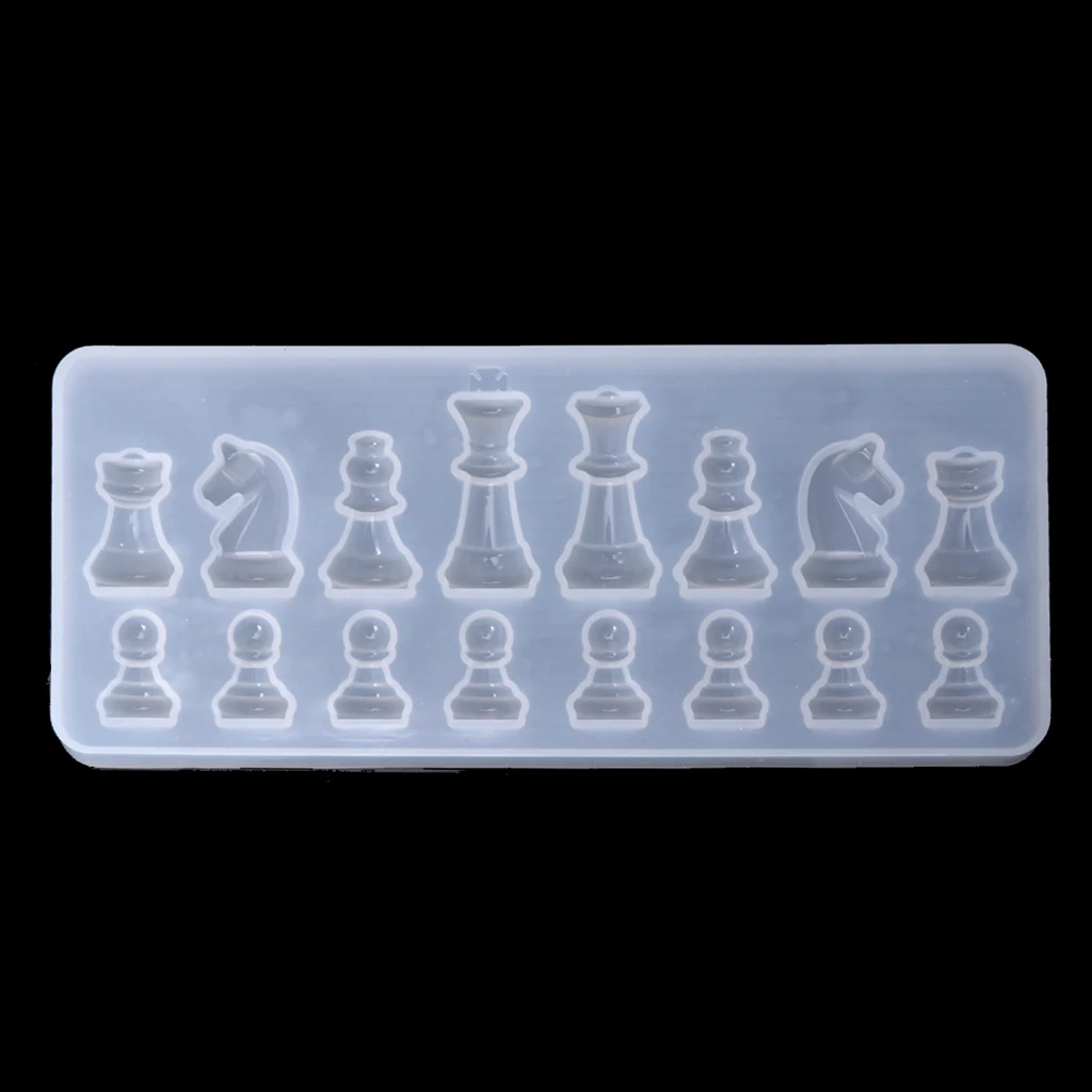 International Chess Shape Silicone Mold DIY Clay Epoxy Resin Mold