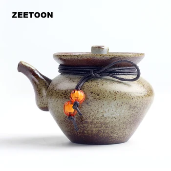 

200ml Japanese Style Vintage Teapot Hand Grasping Pot Coarse Pottery Puer Tea Pot Kung Fu Tea Set Kettle Creative Home Decor New