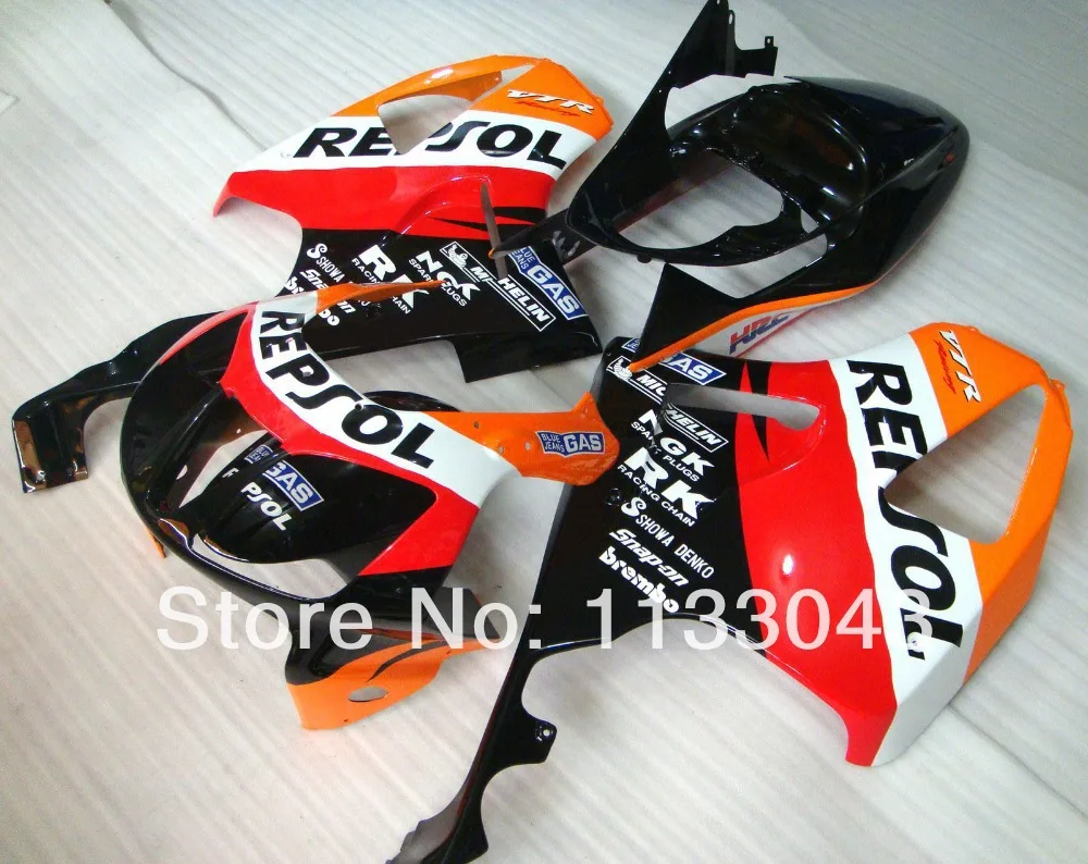 

Red Black Orange REPSOL VTR1000 SP1 RC51 2000 2001 2002 2003 2004 2005 2006 Fairing Kit C3456F for Honda