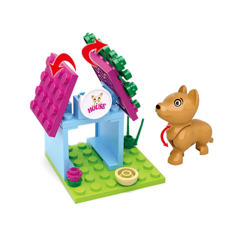 Sluban Model Building Compatible lego Lego B0513 19pcs Model Building Kits Classic Toys Hobbies Girls Dog's House Sluban Model Building Compatible lego Lego B0513 19pcs Model Building Kits Classic Toys Hobbies Girls Dog's House
