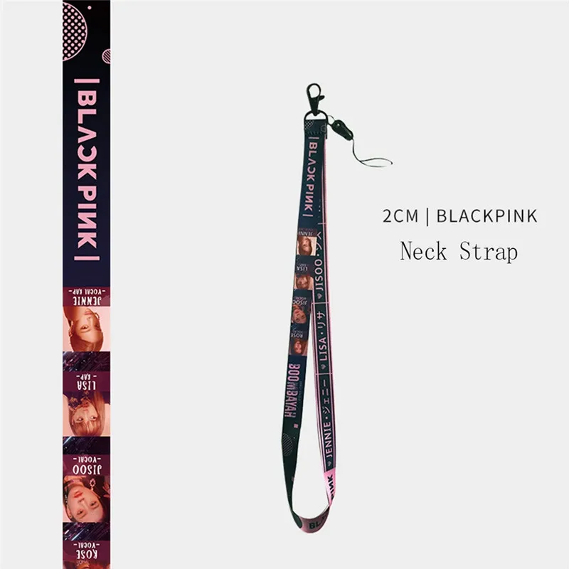 

45cm Key Chains Long Lanyards 1pc Kpop BLACKPINK TWICE Badge Holder Key Ring for Mobile Phone Keys Pendant Rope Party Gifts