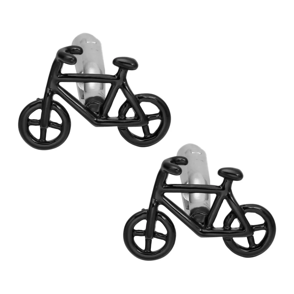 

Promotion!!! 3 Pairs Classical Punk Style Cuff links Silver Black Enamel Bike Men's Shirt Cufflinks Fashion Wedding Party Gift