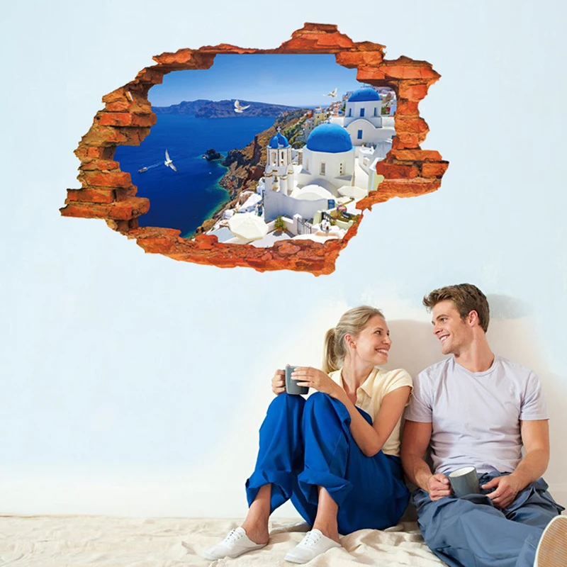 Buy Hot sale 3D creative DIY beautiful scenery wall