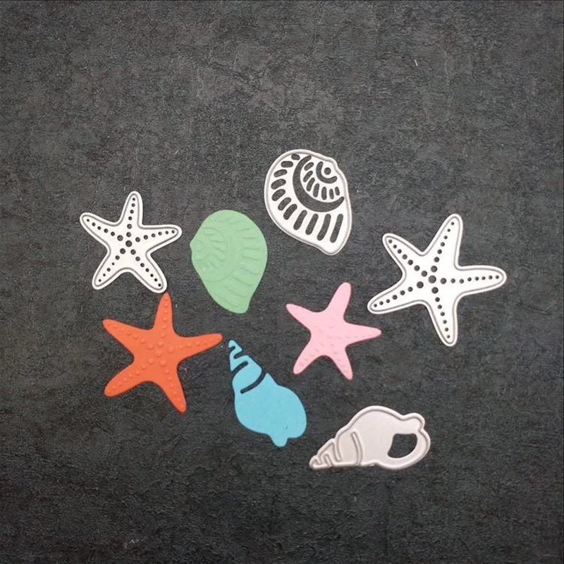Раковина морской звезды оболочки металла резки штампы Скрапбукинг альбомы тиснение сталь DIY трафарет штампы для изготовление бумажных карточек