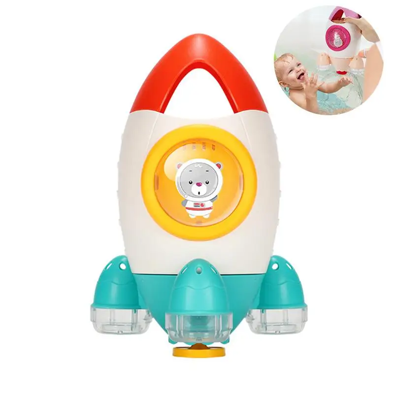 Baby Roating Water Spray Rocket Bath Toy Cute Cartoon Bathroom Bathing Tub Shower Play Water Toys Bath Toys For Kids Baby Roating Water Spray Rocket Bath Toy Cute Cartoon Bathroom Bathing Tub Shower Play Water Toys Bath Toys For Kids