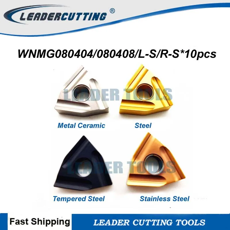 

WNMG080404R-S/WNMG080408/L-S*10pcs Turning carbide insert, WNMG0804 Turning for blade for Steel/Stainless Steel/Metal Ceramic