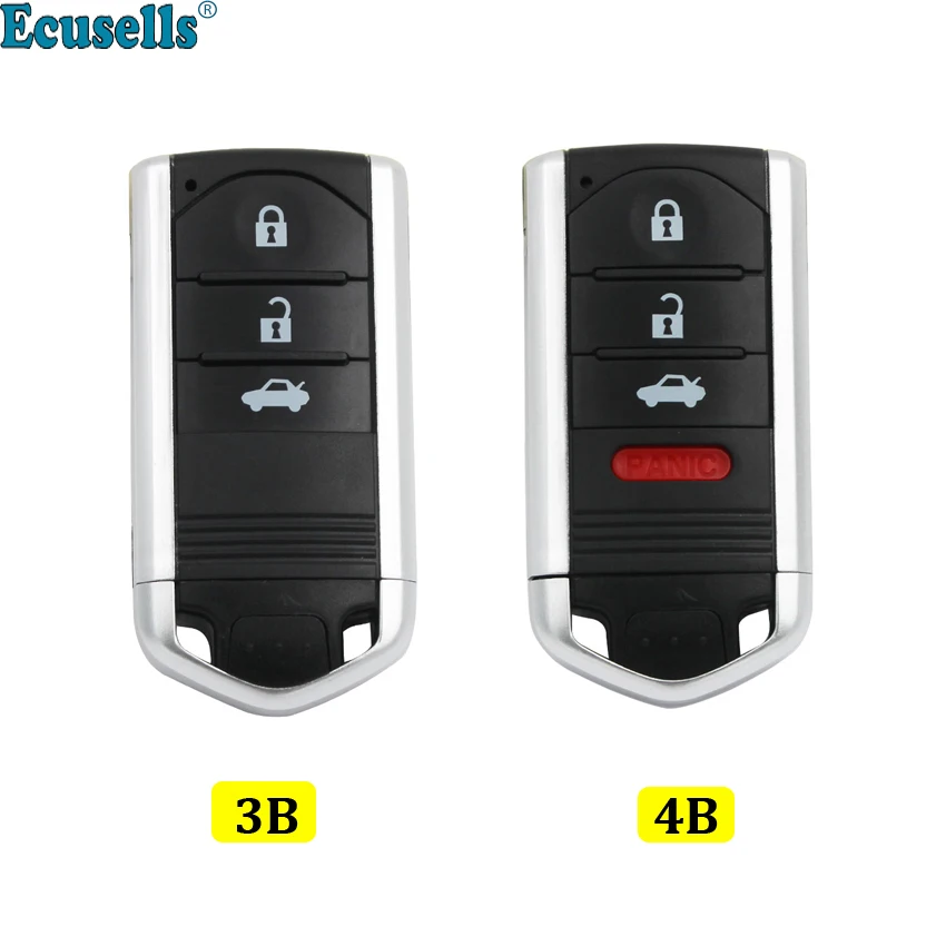 

3/4 buttons Smart Remote Key Shell case fob For Acura TL ILX ZDX RDX with or without emergency insert key blade