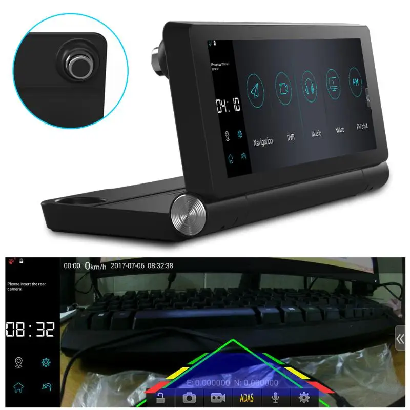 7inch Android 4 4 Touch Screen Car Auto font b Camera b font Stereo Recorder Player