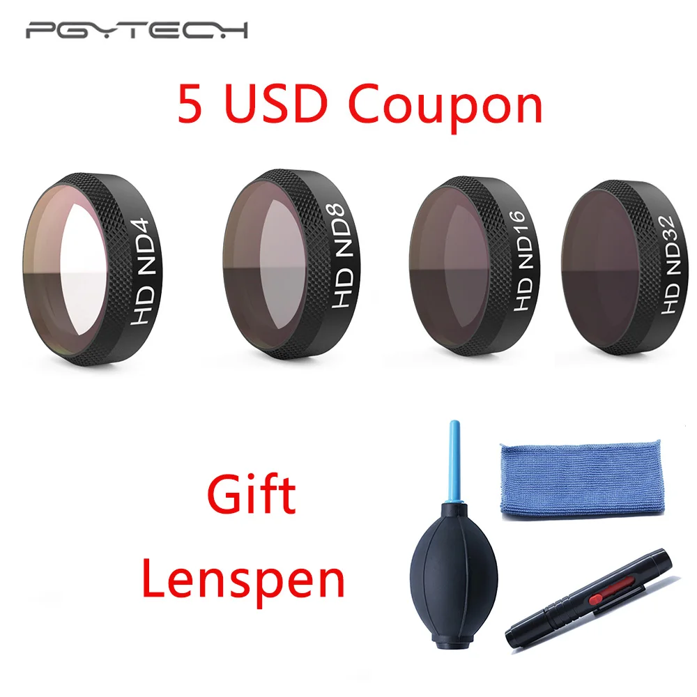 

PGYTECH Mavic Air Filter Advanced 4Pcs ND8 ND16 ND32 ND64 Filter Kit Lens Filters for DJI Mavic Air Quadcopter Drone Accessories