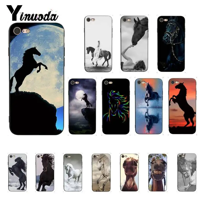 Чехол для телефона Yinuoda Running horses aimal iPhone X XS MAX 6 6S 7 7plus 8 8Plus 5 5S XR 11 pro max | Мобильные